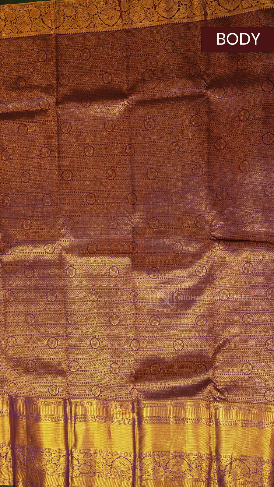 Pure Brocade Kanchipuram Silk Saree With Big Border Concept
