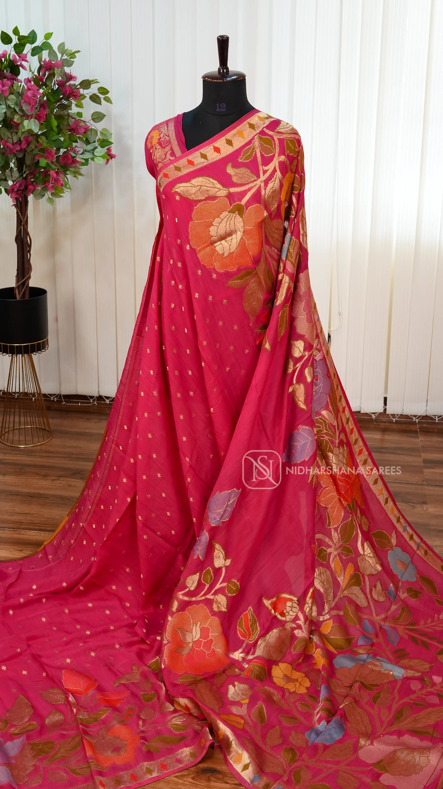 Tussar Georgette With Complete Meena Concept