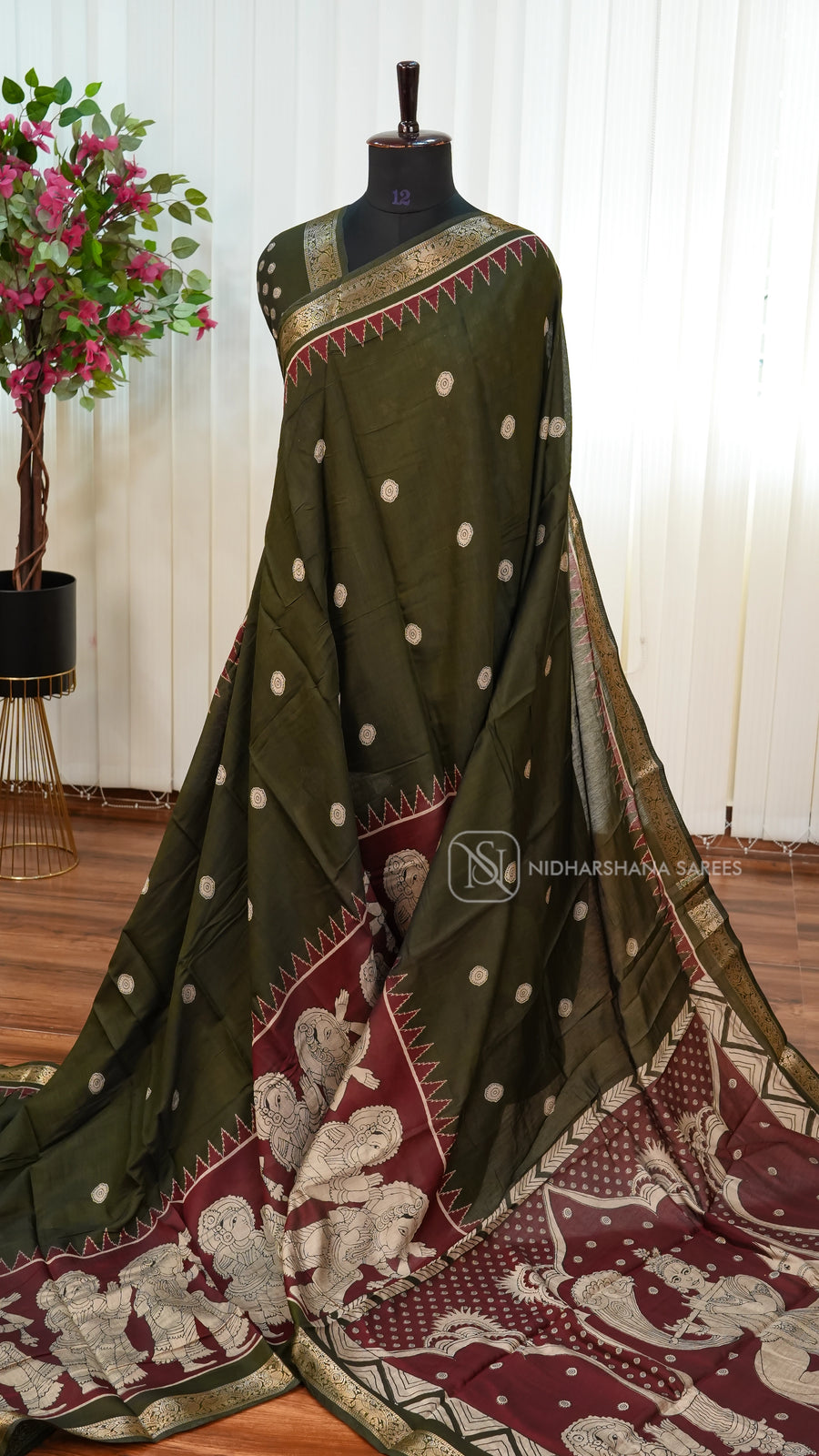 Viscose Cotton With Dancing Concept And Skirting Border