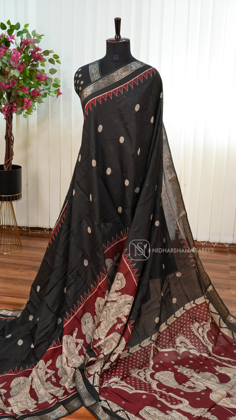 Viscose Cotton With Dancing Concept And Skirting Border