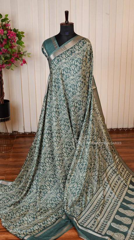 Semi Dola With Warli Print Concept
