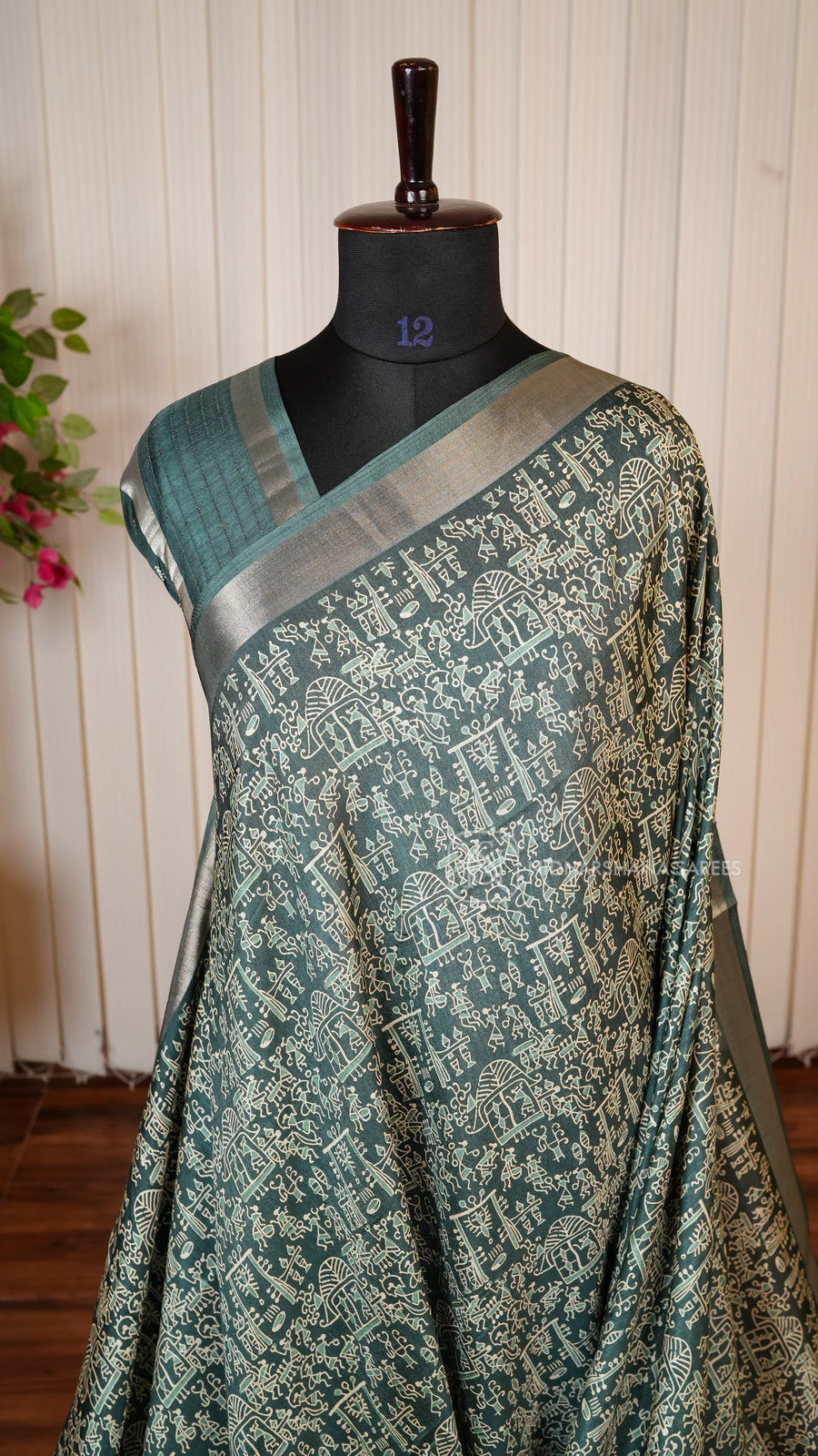 Semi Dola With Warli Print Concept