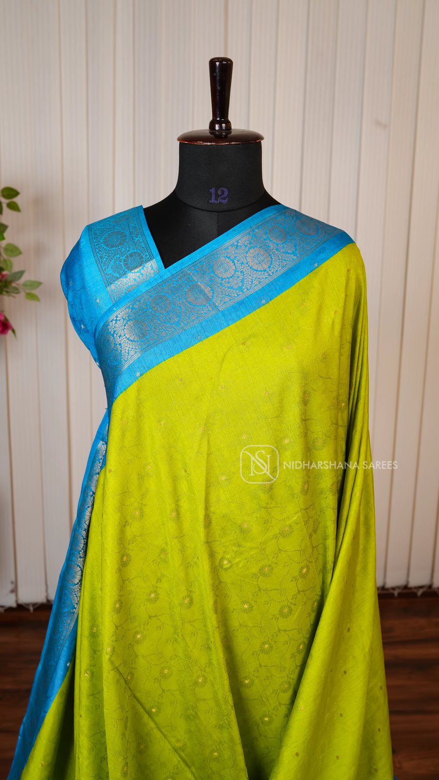 Viscose Dola With Zari Butta And Thread Emboss Concept