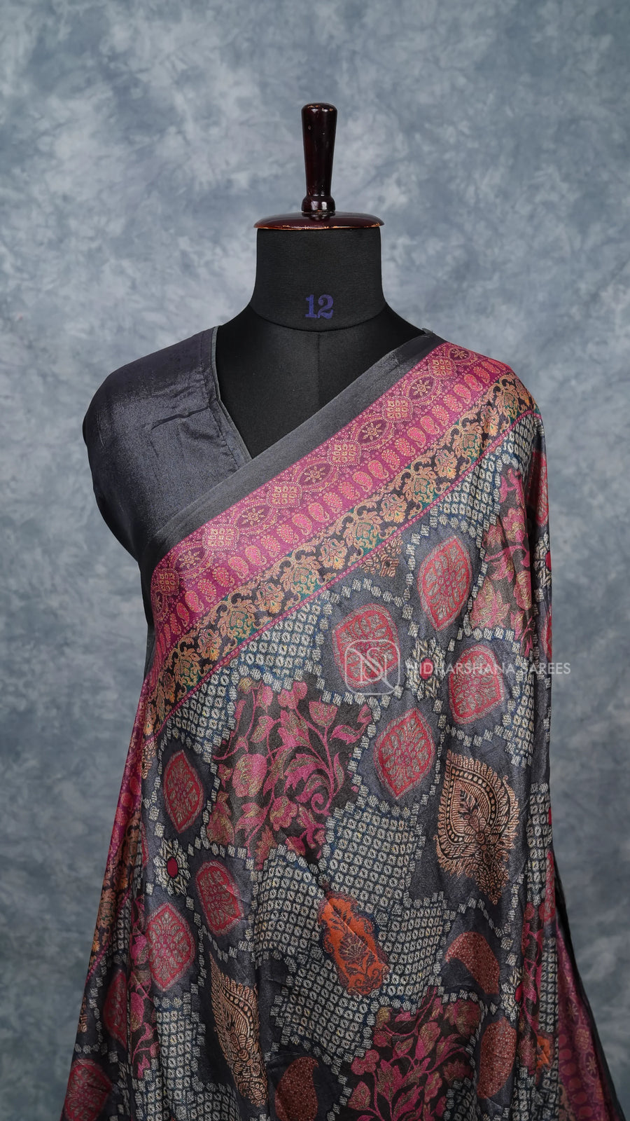 Light Weight Soft Silk Saree With Printed And Swarkosi Stone Work Concept