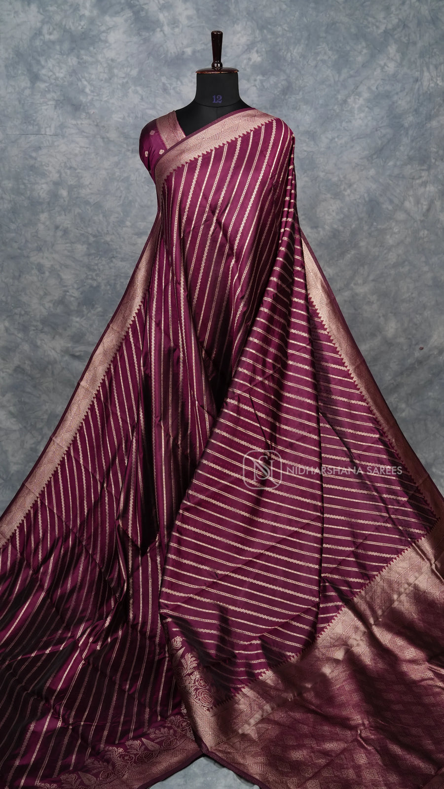 Semi Tussar Silk Saree With Zari Lehariya Concept