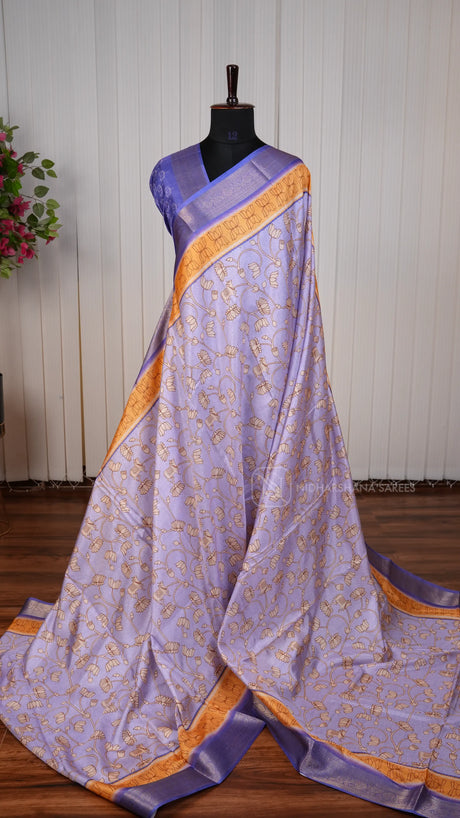 Semi Dola With Pichwai Concept And Zari border