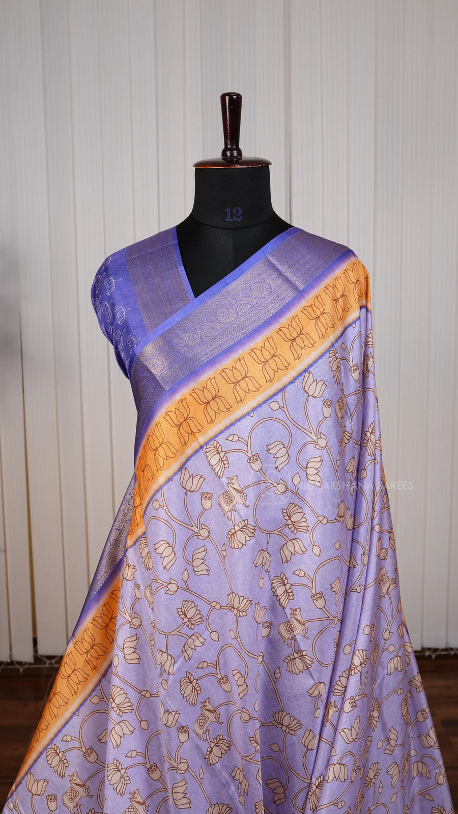 Semi Dola With Pichwai Concept And Zari border