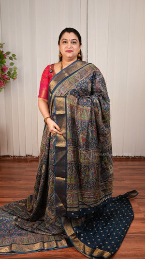 Georgette Saree With Sequence And Emboss Concept