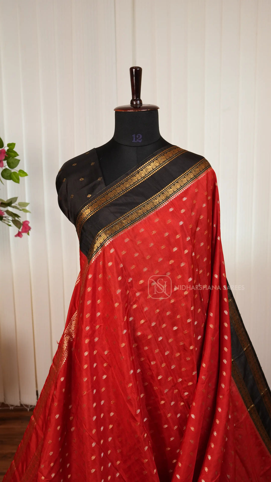 Tussar By Raw Silk With Siver And Gold Zari Butta And Gap Style Border