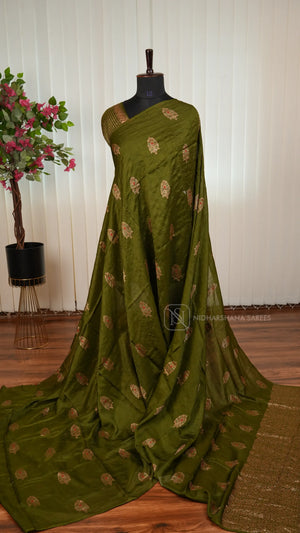 Tussar By Viscose Saree With Meena Woven Butta Concept