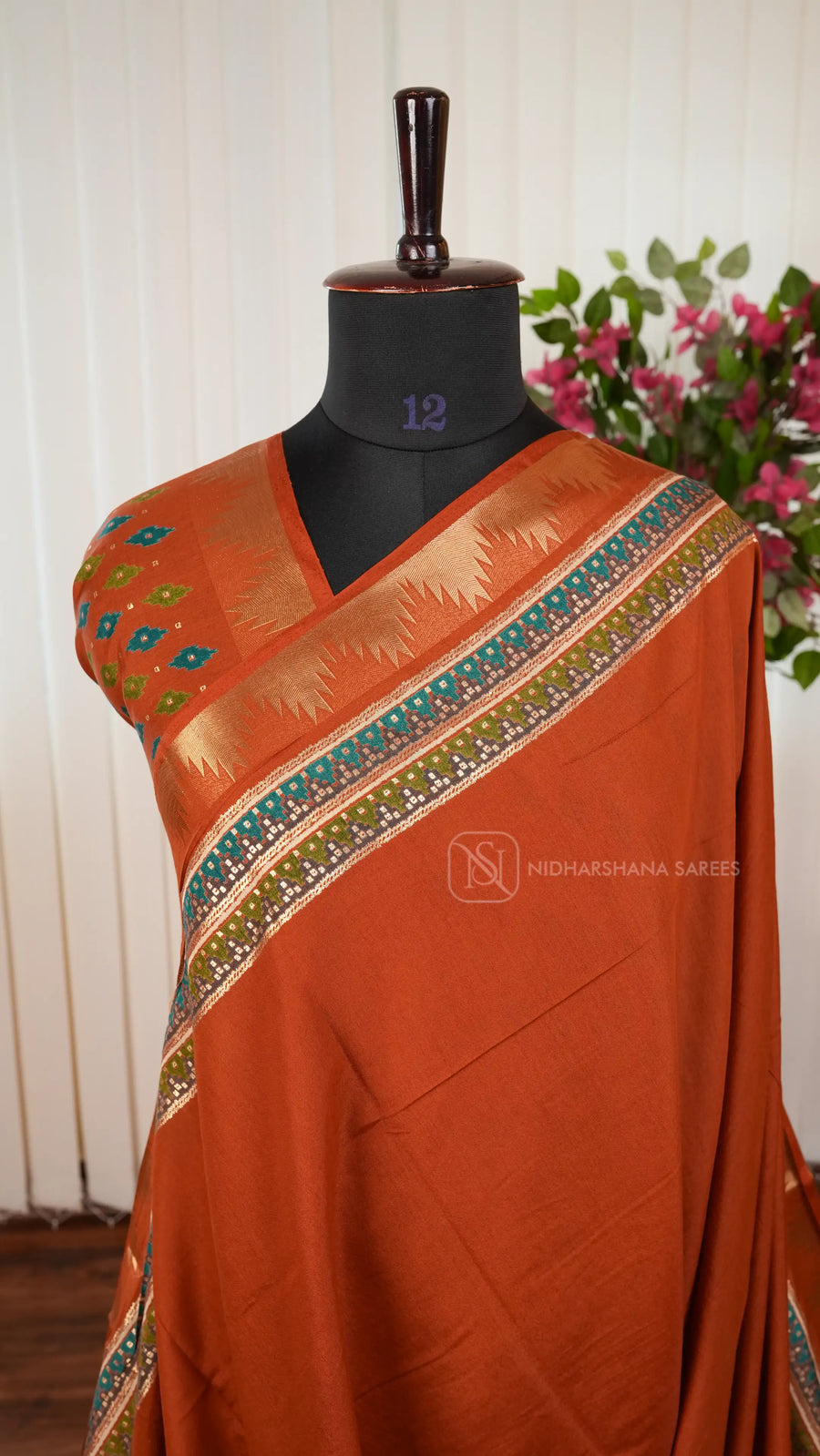 Premium Viscose Saree With Temple Tower Woven Zari Border