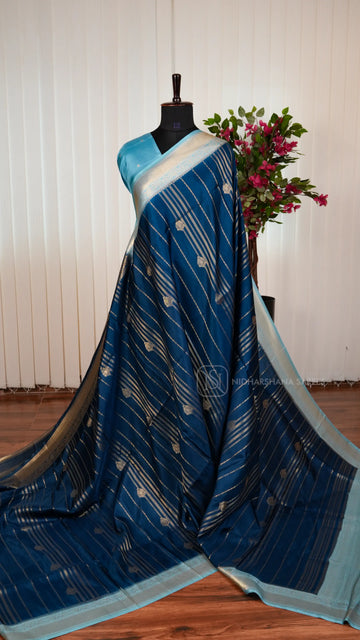 Premium Viscose Silk Saree With Matte Zari Weaving Concept And Contrast Border