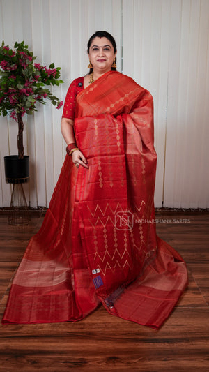 Pure Kanchipuram Silk Saree With Tissue Concept