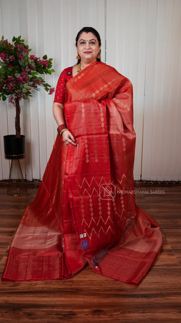 Pure Kanchipuram Silk Saree With Tissue Concept