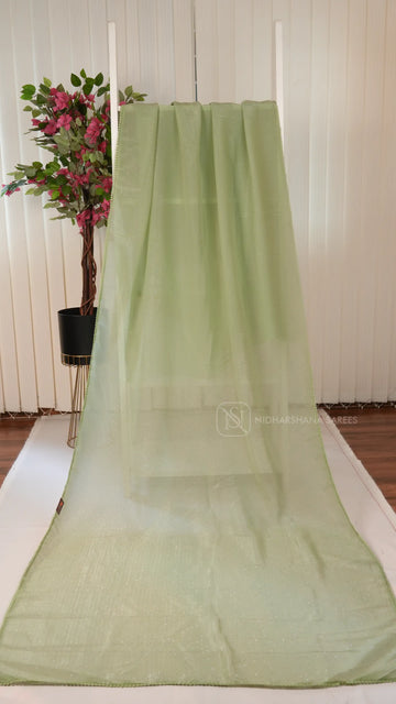 Crush Chiffon Saree With Swaroski Stone Concept And Embroidery Blouse