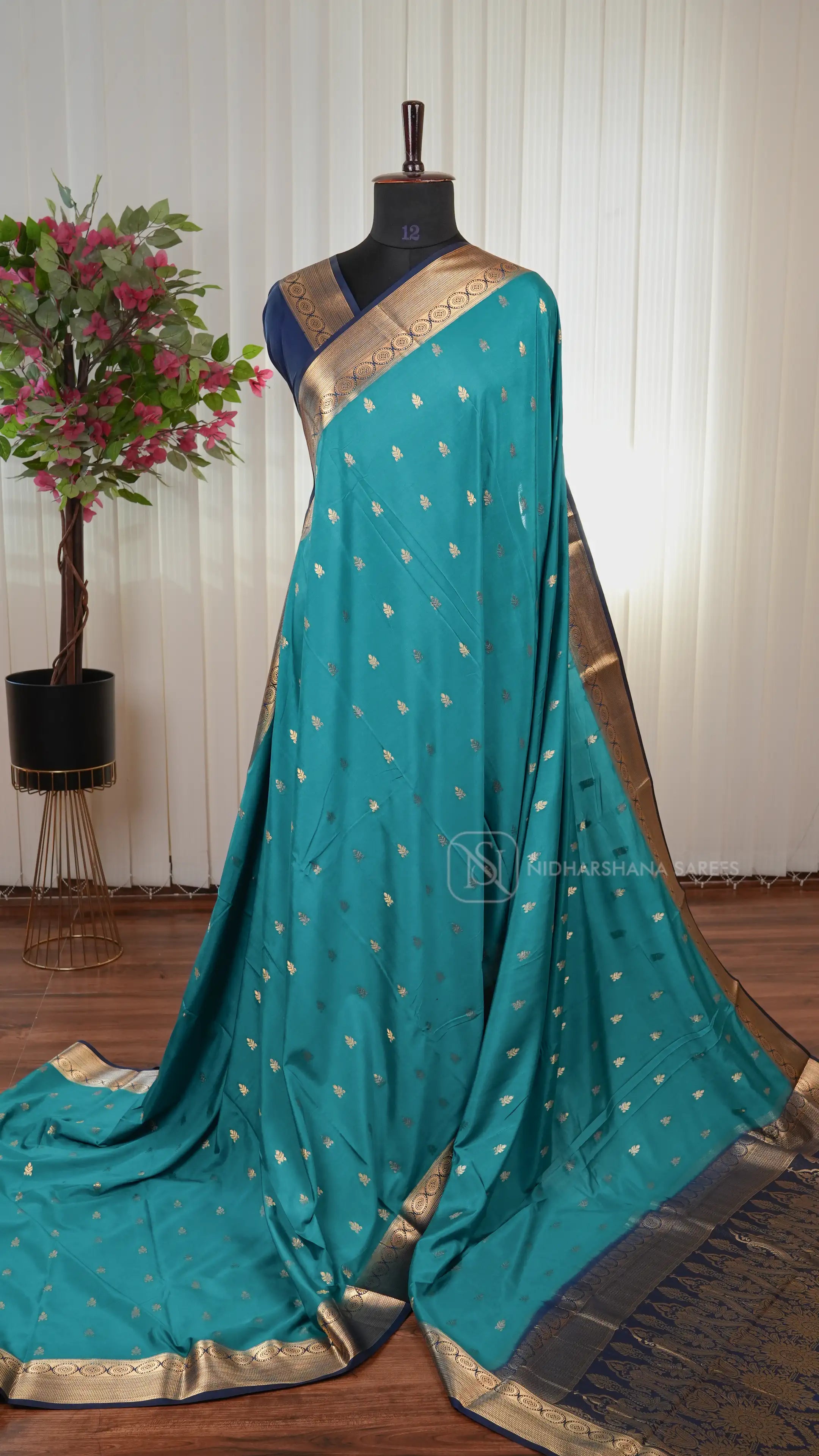 Semi Mysore Crepe Silk Saree With Rich Pallu Concept
