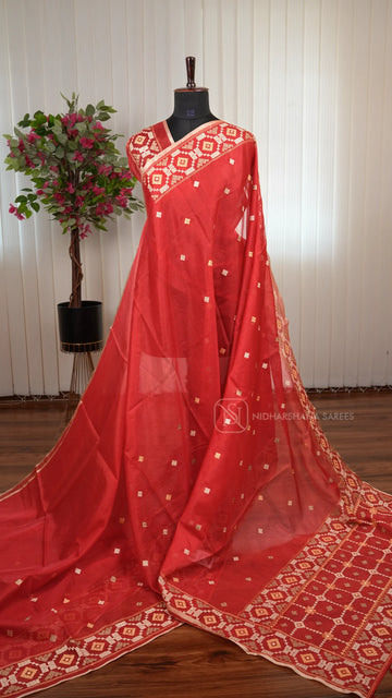 Kota Cotton Saree With Elegant Embroidery Work And Beautiful Detailing