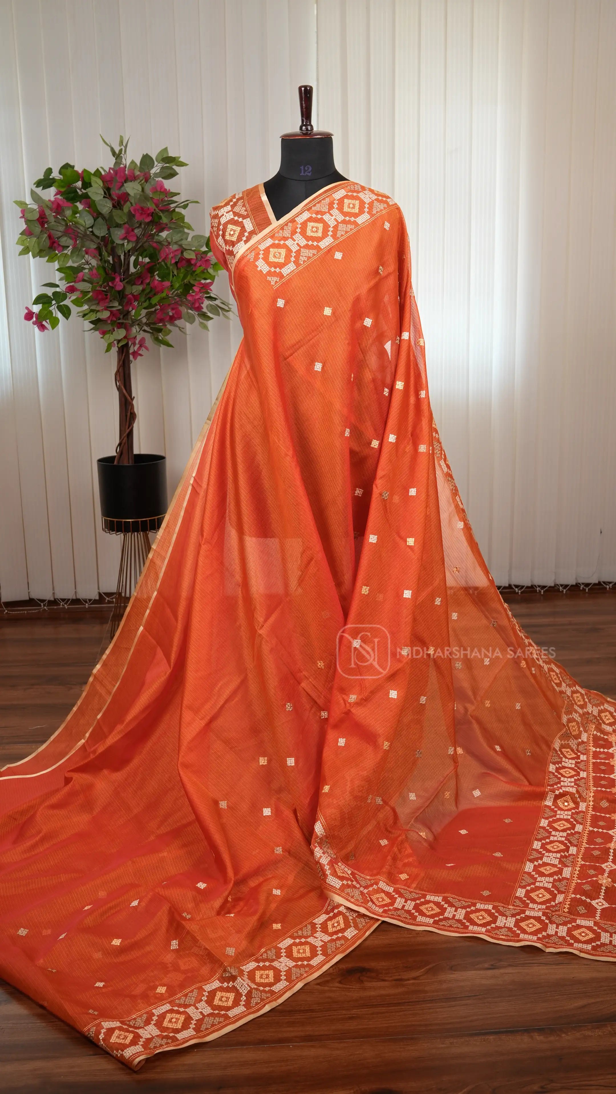 Kota Cotton Saree With Elegant Embroidery Work And Beautiful Detailing