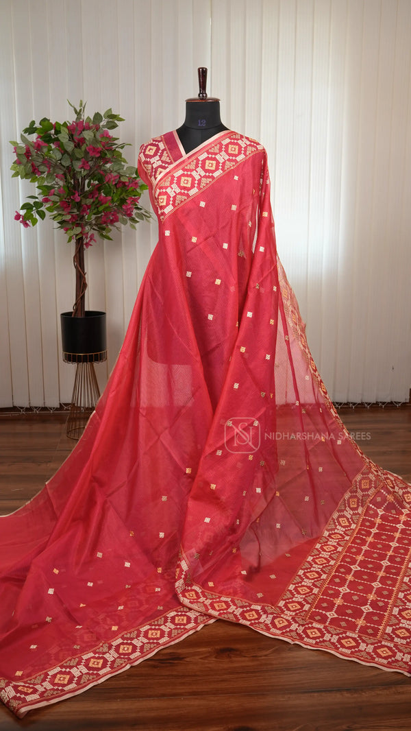 Kota Cotton Saree With Elegant Embroidery Work And Beautiful Detailing