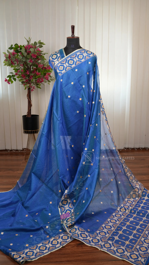 Kota Cotton Saree With Elegant Embroidery Work And Beautiful Detailing