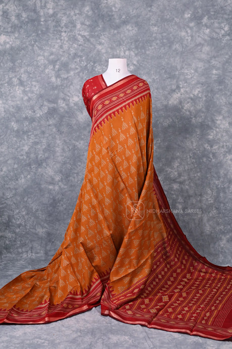 Semi Dola Saree With Digital Print And Contrast Border