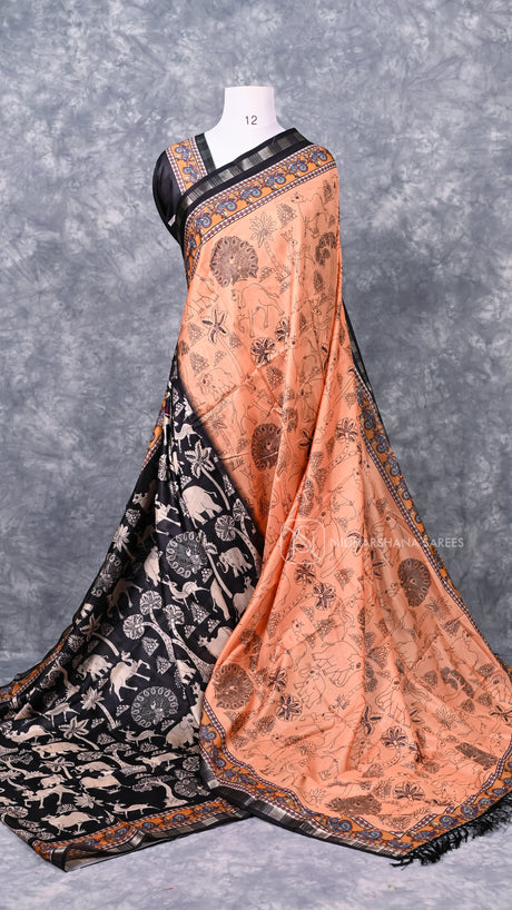 Semi Tussasr Silk Saree With Digital Print Concept