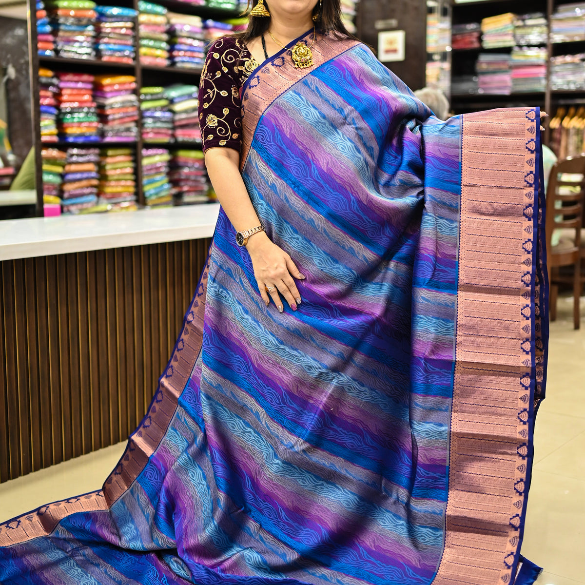 Pure Handloom Kanchipuram Silk Saree – Nidharshana Sarees