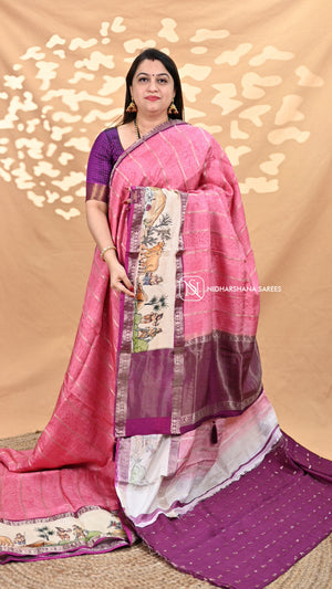 Premium Viscose Saree With Zari Lines