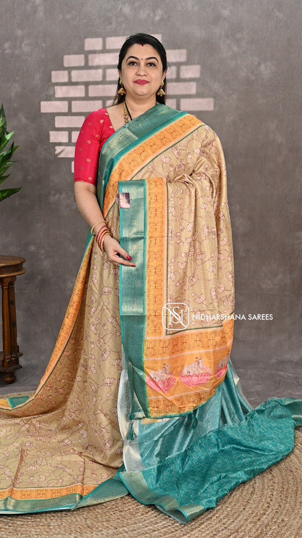 Dola Viscose With Pichwai Print