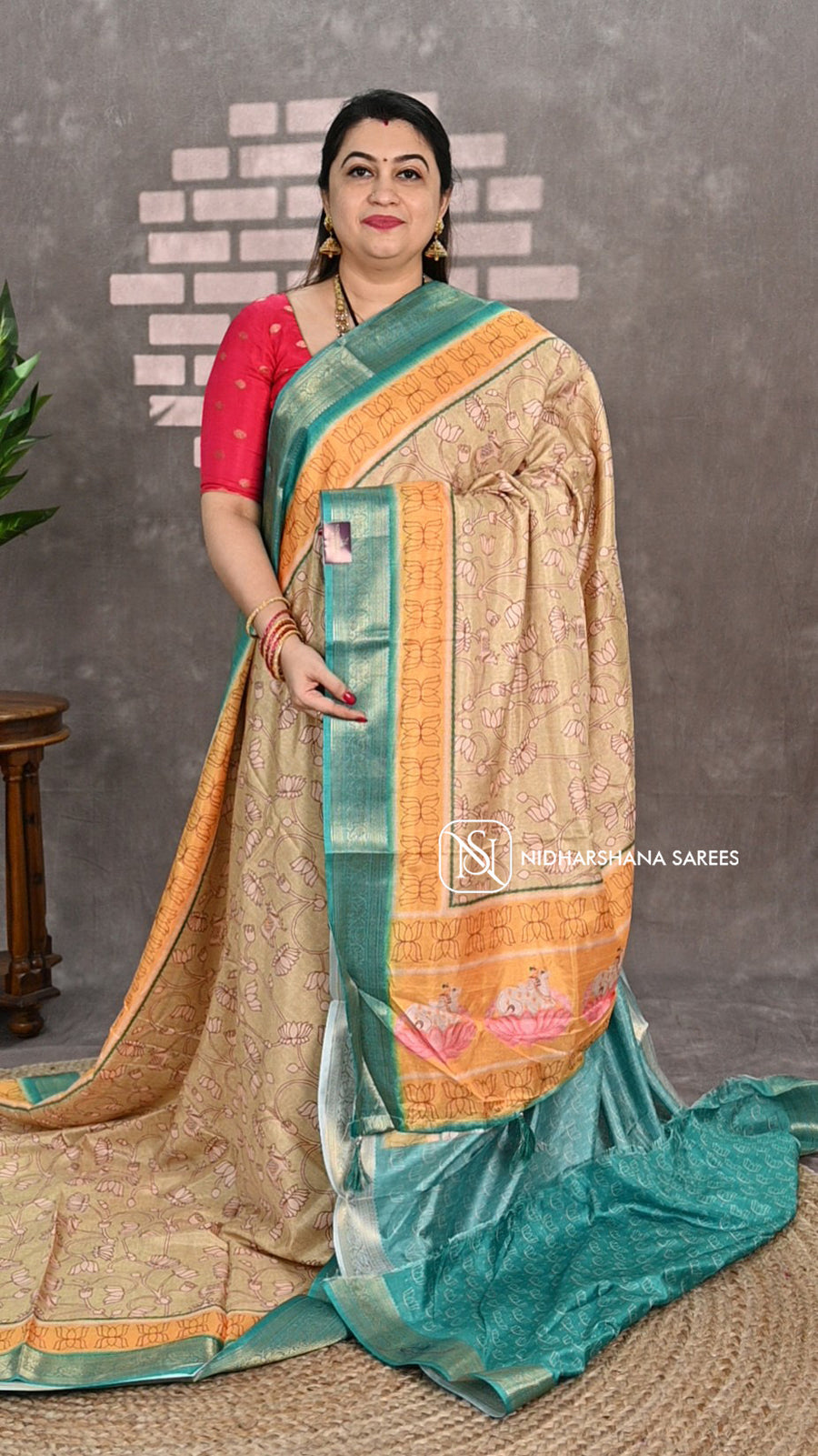 Dola Viscose With Pichwai Print