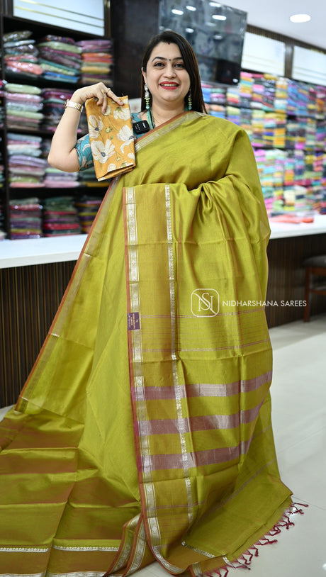 Handloom Mangalgiri Silk Cotton Saree