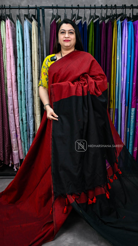 Bengal Cotton With Contrast Pallu