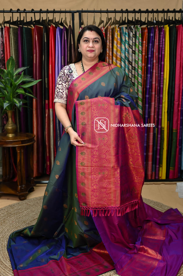 Semi Kanchipuram Soft Silk Design-6