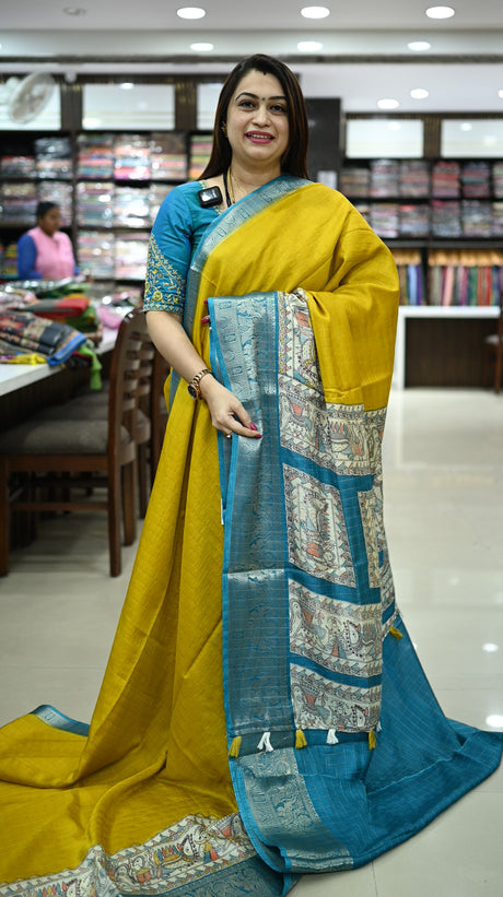Semi Dola With Madhubani Prints
