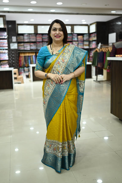 Semi Dola With Madhubani Prints