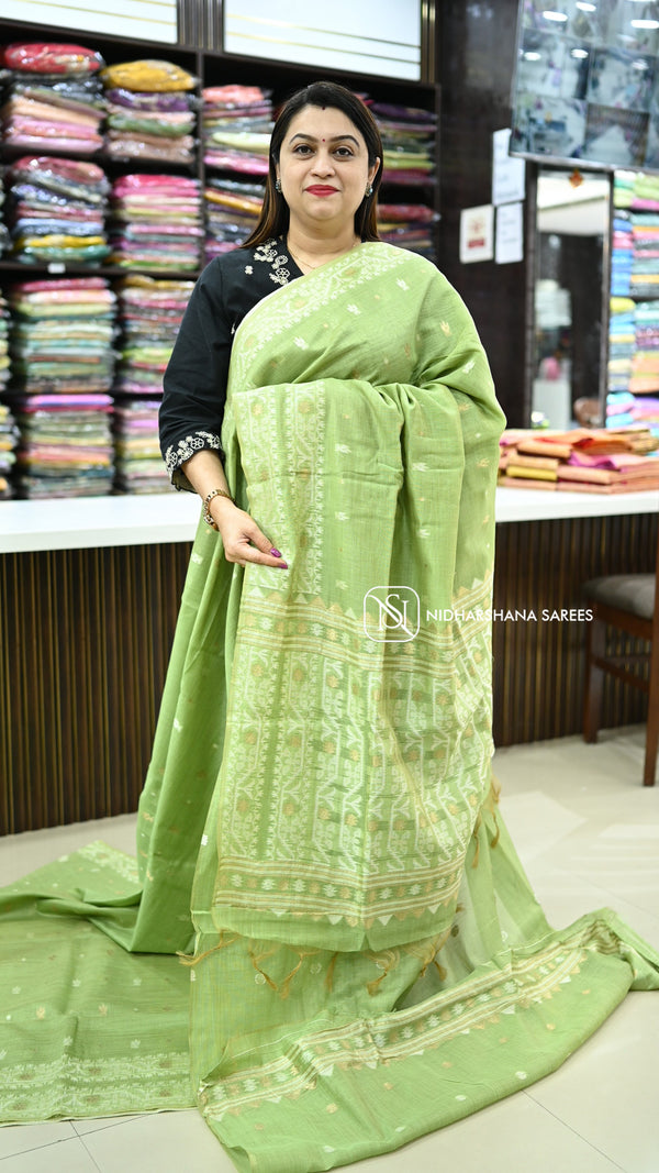 Munga Linen With Zari Butta
