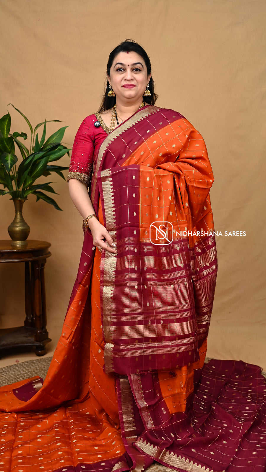 Viscose Silk Saree With Zari Butta And Zari Border
