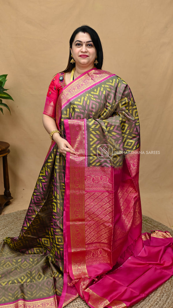 Pure Ikkat Soft Silk