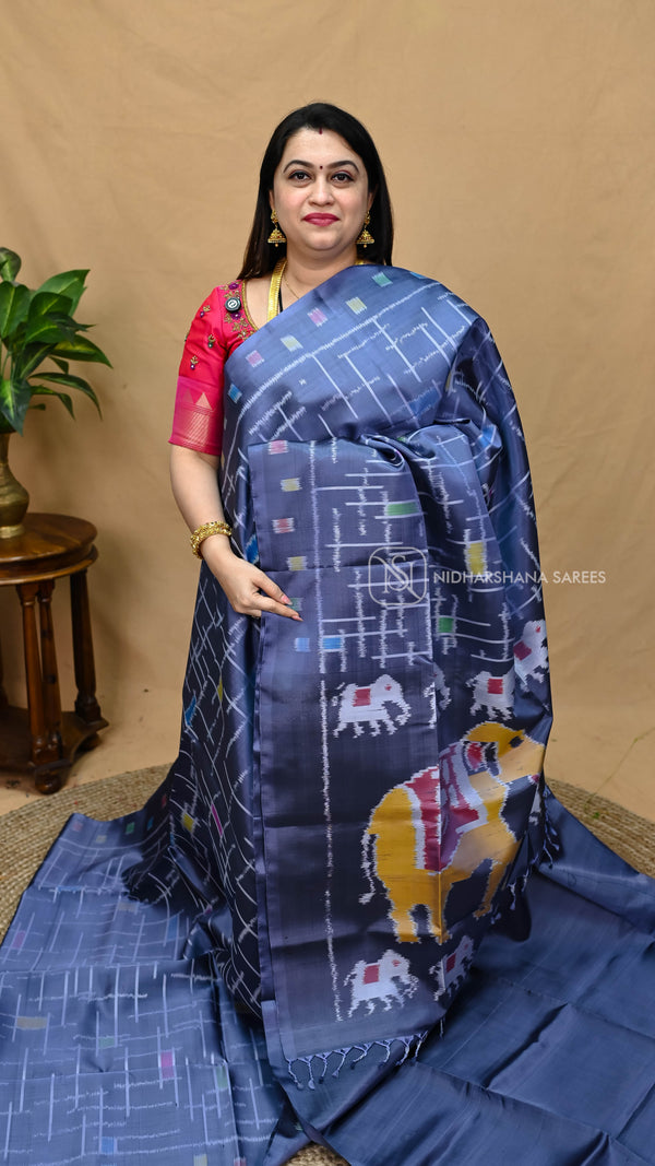 Pure Ikkat Soft Silk