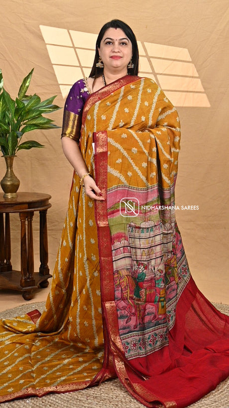 Viscose Cotton lehariya