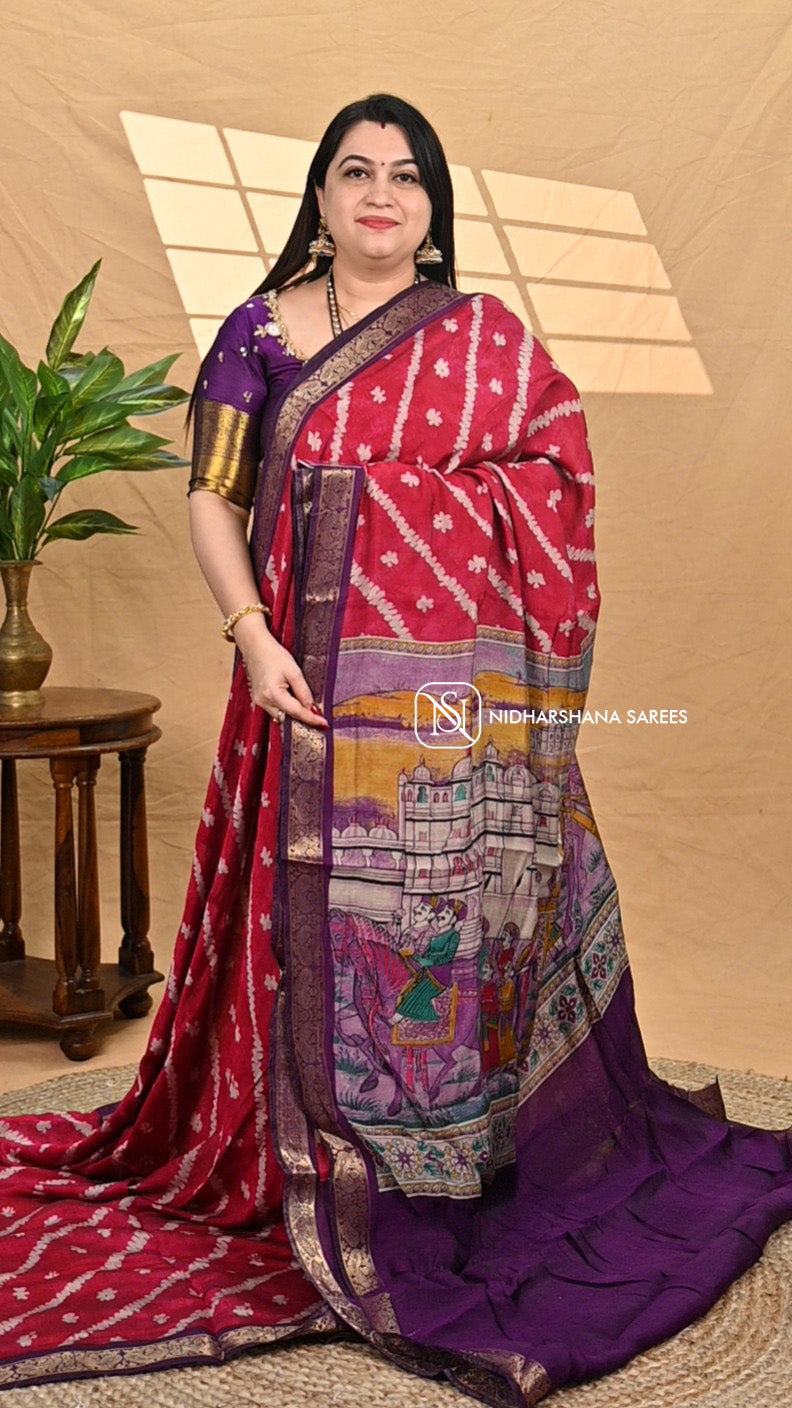 Viscose Cotton lehariya