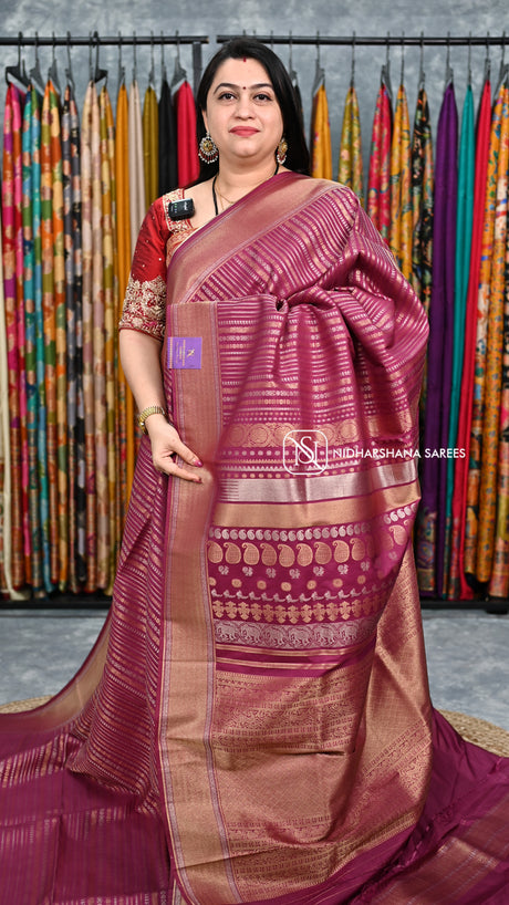 Semi Kanchipuram Soft Silk Saree