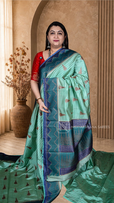 Tussar Dhupian With Antic Zari Concept